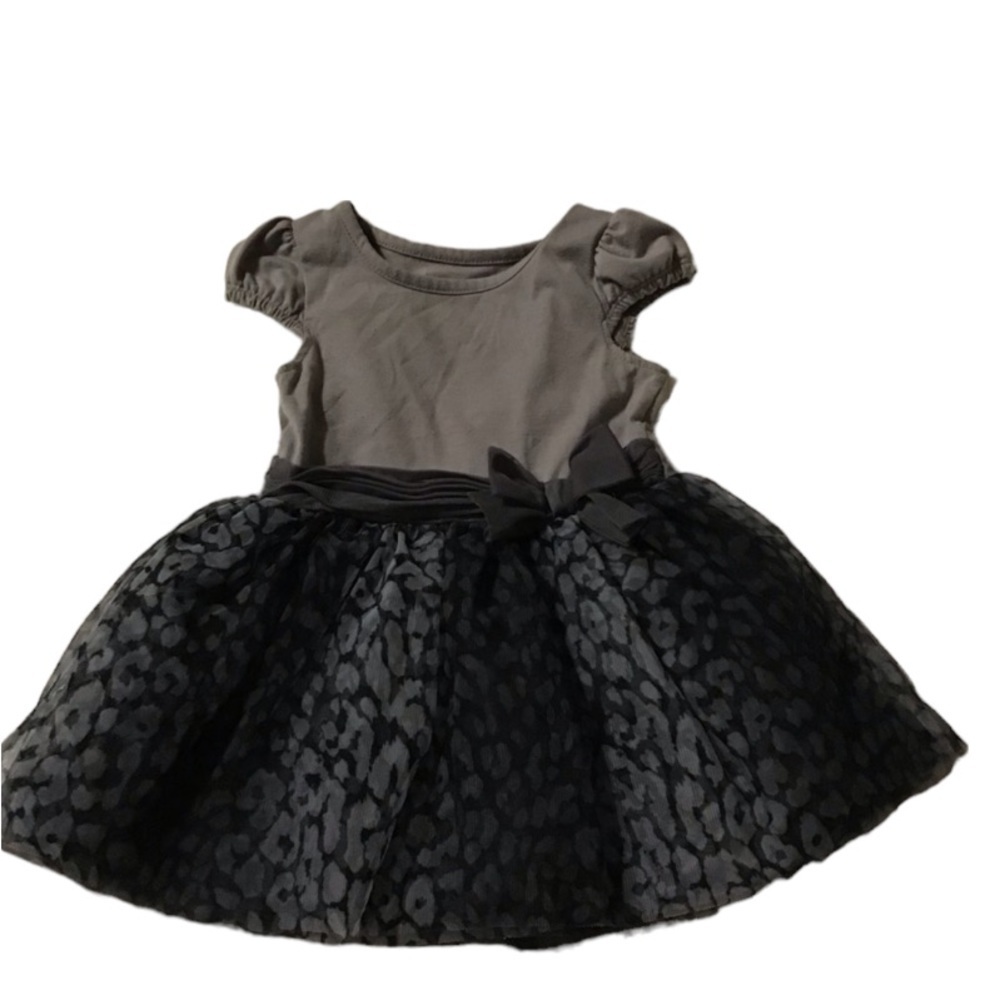 Cherokee Toddler Gray Animal Print Tutu Dress